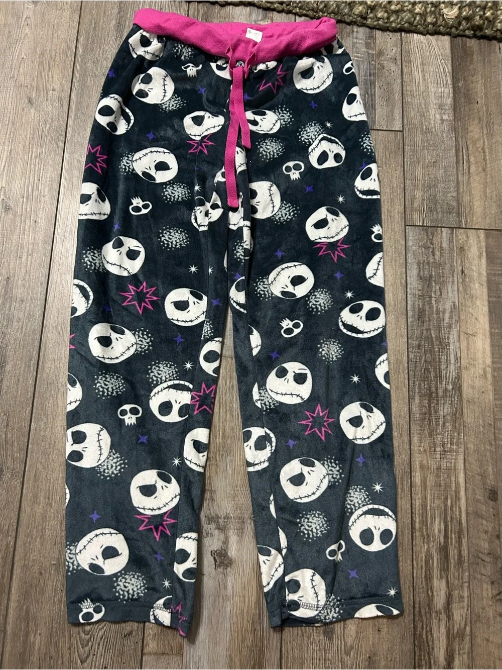 Disney Tim Burton Nightmare Before Christmas plush lounge pajama pants Jack